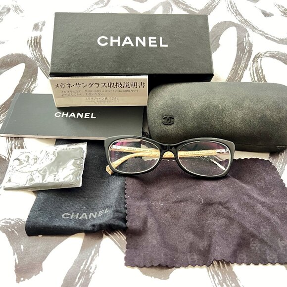 $995 Authentic CHANEL Made in ITALY Unisex Eyeglasses Complete Full Set *DAMAGED - Picture 1 of 13